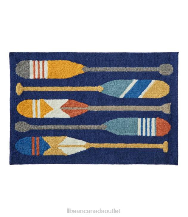Home Goods Multi H8XZ2635 Indoor/Outdoor Vacationland Rug Paddles Unisex L.L.Bean