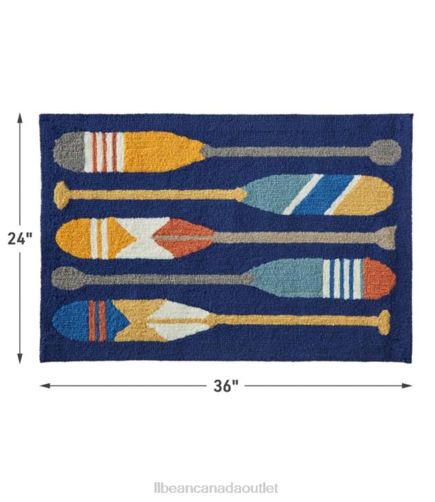 Home Goods Multi H8XZ2635 Indoor/Outdoor Vacationland Rug Paddles Unisex L.L.Bean