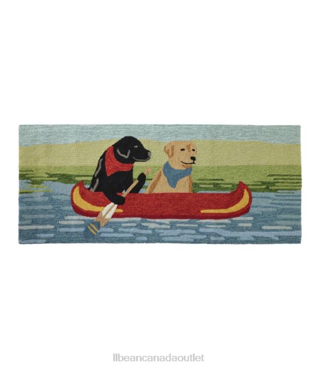 Home Goods Multi H8XZ2704 Indoor/Outdoor Vacationland Runner Dog Canoe Unisex L.L.Bean