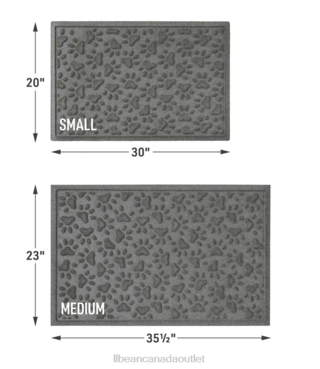 Home Goods Camel H8XZ1349 Recycled Waterhog Dog Mat Scattered Paws Unisex L.L.Bean