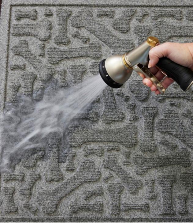 Home Goods Charcoal H8XZ4438 Recycled Waterhog Scattered Bones Mat Unisex L.L.Bean