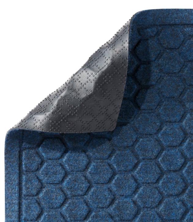 Home Goods Dark Blue H8XZ5522 Washable Waterhog Doormat Honeycomb Unisex L.L.Bean