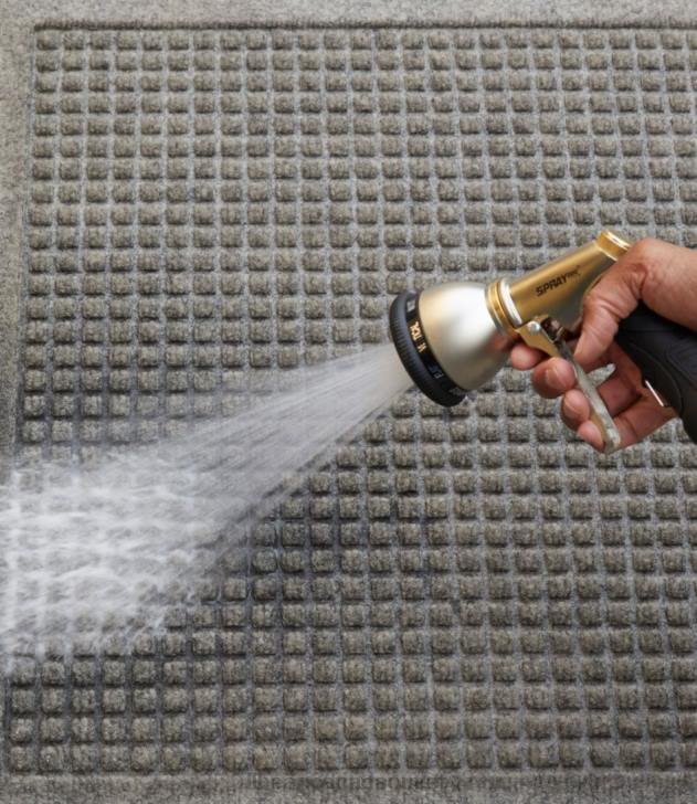 Home Goods Gray H8XZ6805 Washable Waterhog Doormat Honeycomb Unisex L.L.Bean