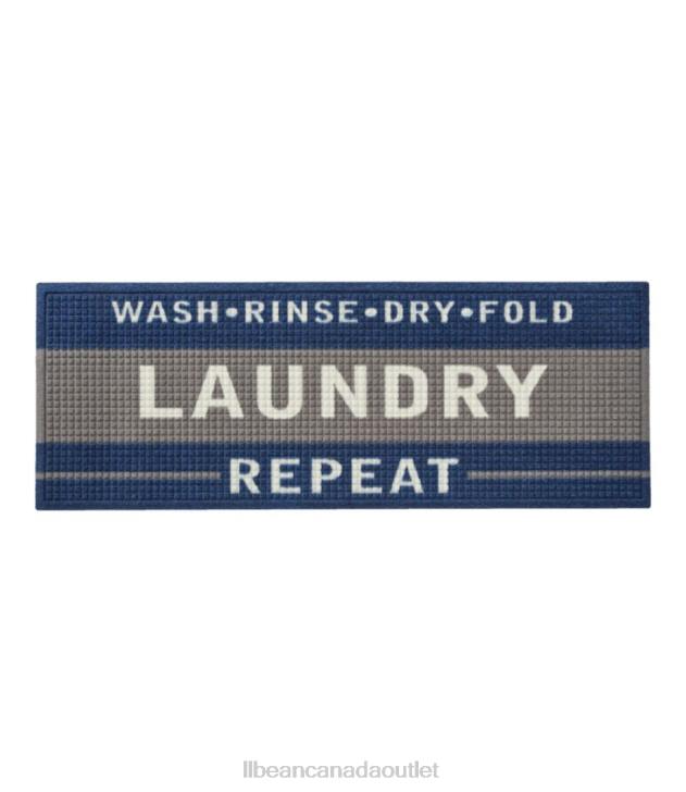 Home Goods Indigo H8XZ2661 Heavyweight Recycled Waterhog Laundry Room Mat Runner Unisex L.L.Bean