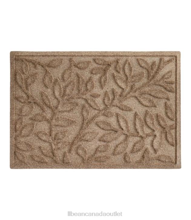Home Goods Khaki H8XZ4348 Heavyweight Recycled Waterhog Doormat Woodland Leaf Unisex L.L.Bean