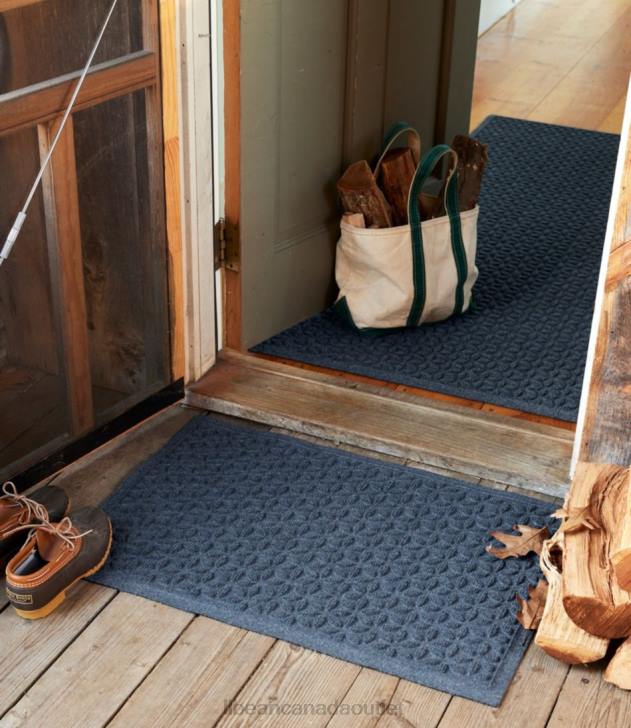 Home Goods Medium Gray H8XZ6306 Heavyweight Recycled Waterhog Doormat Blooming Circles Unisex L.L.Bean