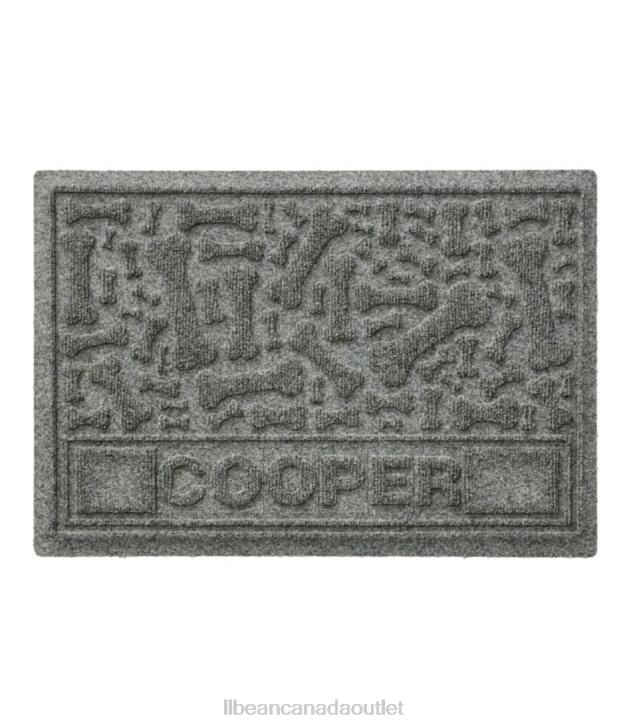 Home Goods Medium Gray H8XZ6311 Recycled Waterhog Dog Placemat Dog Bone Personalized Unisex L.L.Bean
