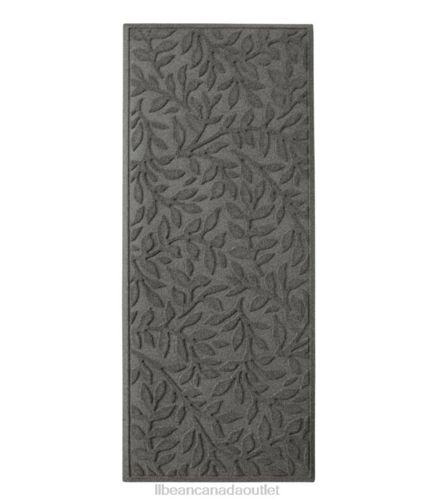 Home Goods Medium Gray H8XZ6333 Heavyweight Recycled Waterhog Mat Runner Woodland Leaf Unisex L.L.Bean