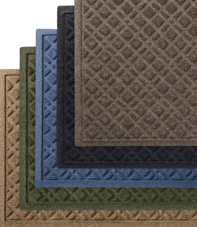 Home Goods Medium Gray H8XZ6351 Heavyweight Recycled Waterhog Mat Runner Plaid Unisex L.L.Bean