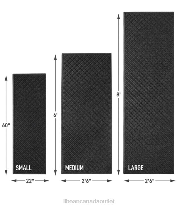 Home Goods Medium Gray H8XZ6351 Heavyweight Recycled Waterhog Mat Runner Plaid Unisex L.L.Bean