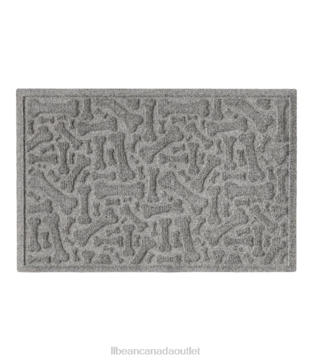 Home Goods Medium Gray H8XZ6353 Recycled Waterhog Scattered Bones Mat Unisex L.L.Bean