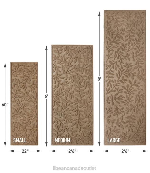 Home Goods Moonlight Blue H8XZ2608 Heavyweight Recycled Waterhog Mat Runner Woodland Leaf Unisex L.L.Bean