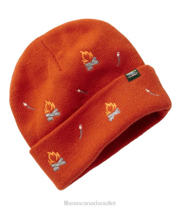Clothing Peak Orange Camp Fire H8XZ104 Beanie Kids L.L.Bean
