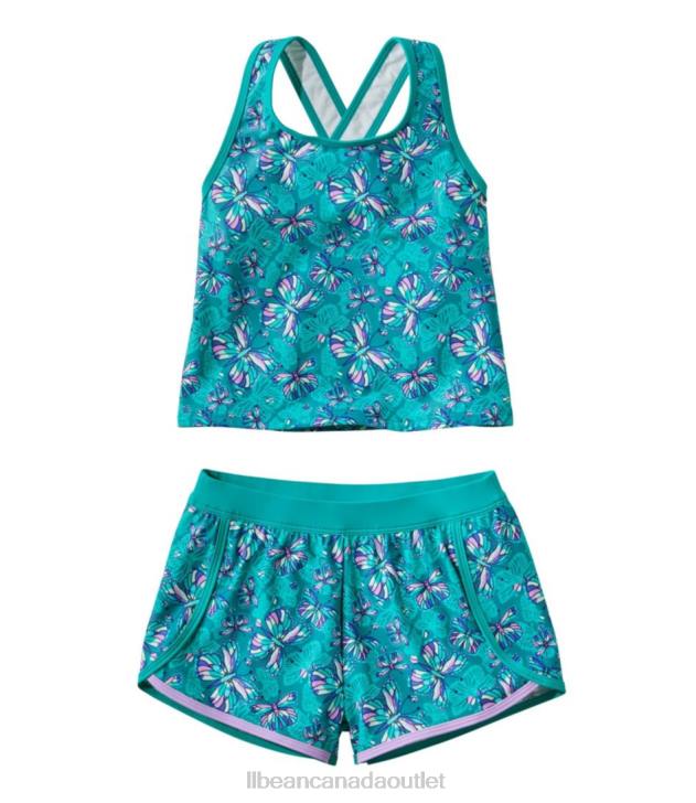 Clothing Teal Blue Butterfly H8XZ5867 Watersports Swimwear Kids L.L.Bean