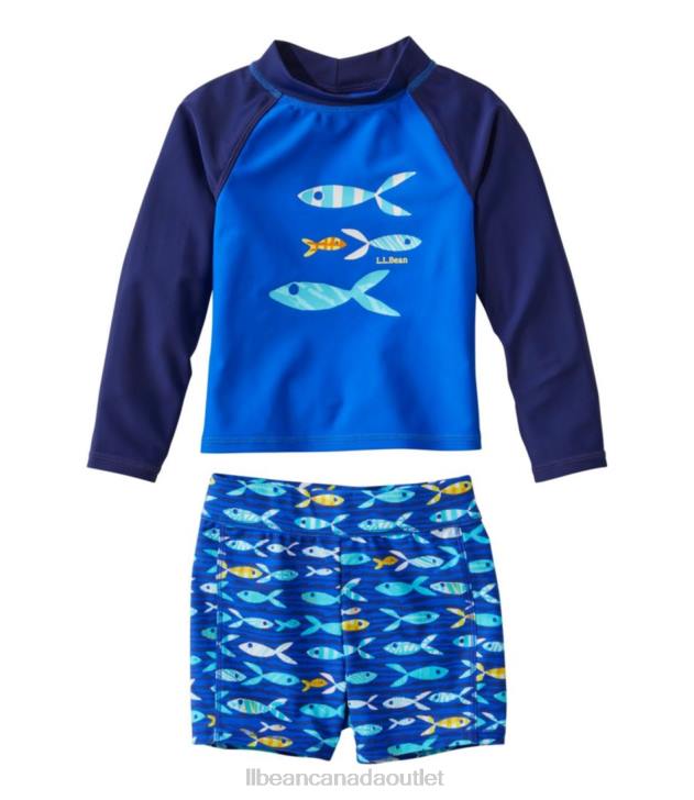 Clothing Capri Blue Color Block H8XZ3378 Sun-and-Surf Swim Set Kids L.L.Bean
