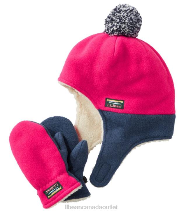 Clothing Hollyberry H8XZ6015 Infants' and Mountain Classic Fleece Hat and Mitten Set Kids L.L.Bean