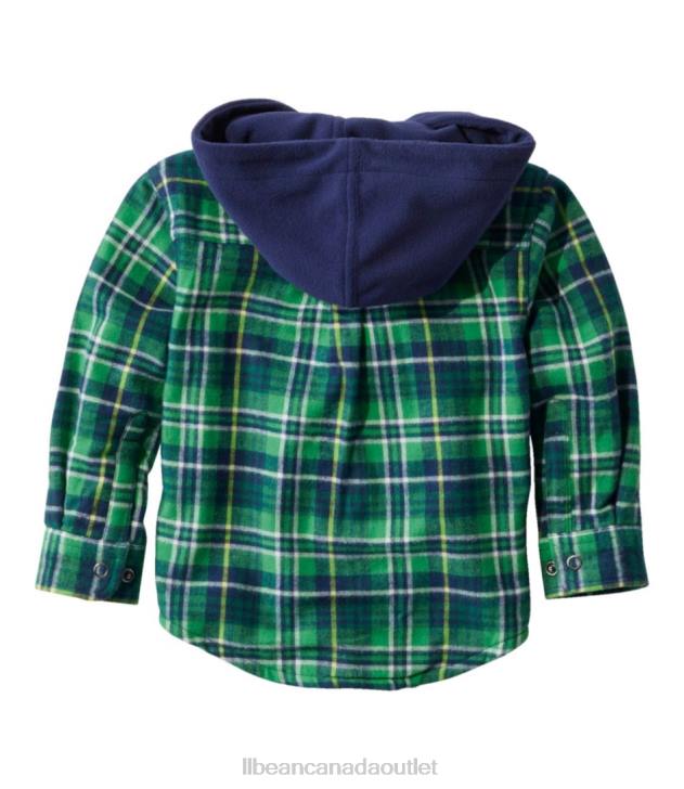 Clothing Marine Blue H8XZ3025 Fleece-Lined Flannel Shirt Kids L.L.Bean