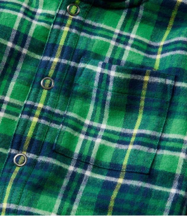 Clothing Marine Blue H8XZ3025 Fleece-Lined Flannel Shirt Kids L.L.Bean