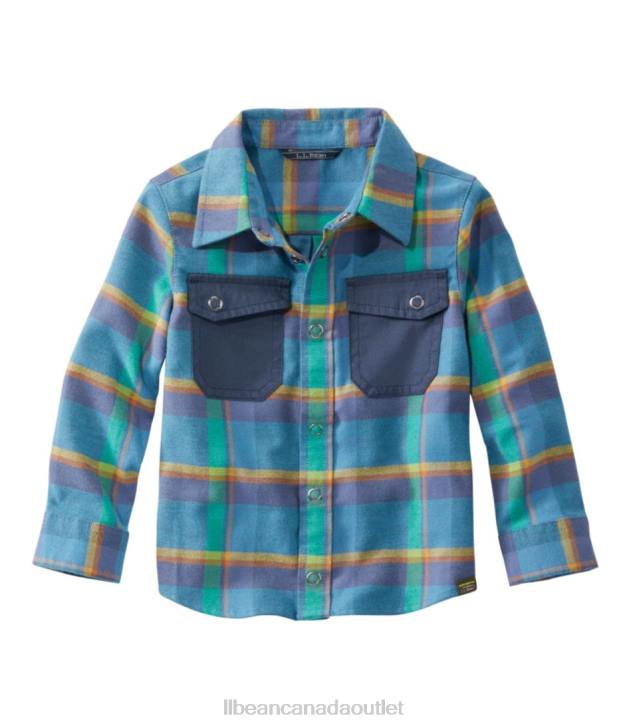 Clothing Marine Blue H8XZ98 BeanFlex All-Season Flannel Shirt Kids L.L.Bean