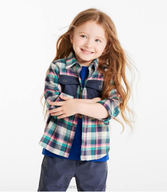 Clothing Marine Blue H8XZ98 BeanFlex All-Season Flannel Shirt Kids L.L.Bean
