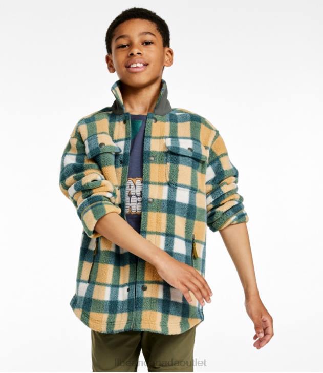 Clothing Ochre H8XZ3071 Cozy Fleece Shirt Jacket Kids L.L.Bean