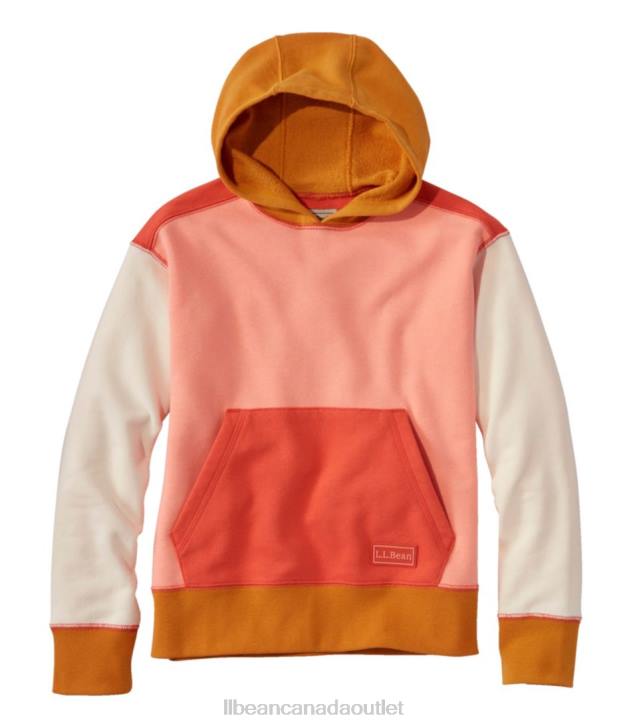 Clothing Pink Grapefruit Color Block H8XZ579 Athleisure Hoodie Kids L.L.Bean