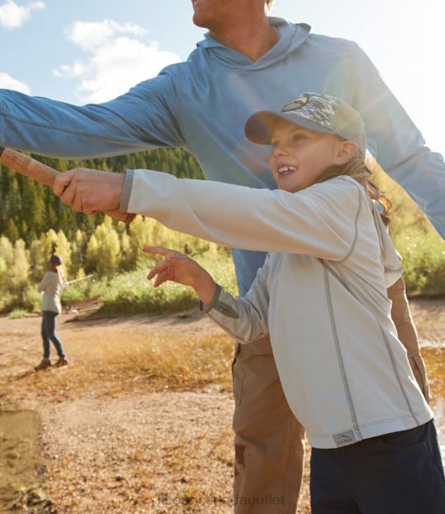 Fishing Dusty Sage H8XZ5883 Insect Shield Hoodie Kids L.L.Bean