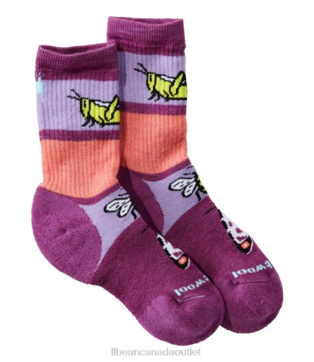 Footwear Meadow Mauve H8XZ182 Smartwool Hike Full-Cushion Crew Socks Kids L.L.Bean