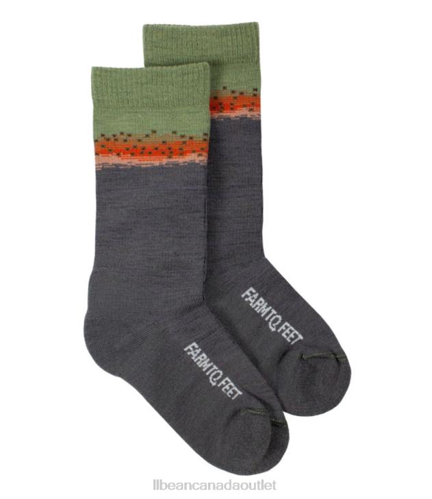 Footwear Rainbow Trout H8XZ3645 Farm to Feet Missoula Crew Socks Kids L.L.Bean