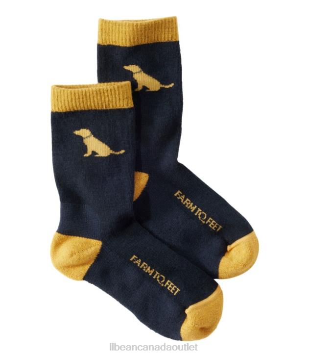 Footwear Yellow Lab H8XZ3463 Farm to Feet Sunderland Crew Socks Kids L.L.Bean