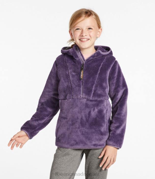 Outerwear Bright Navy H8XZ3476 Hi-Pile Fleece Hooded Pullover Kids L.L.Bean