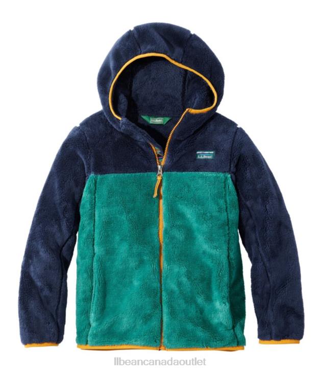 Outerwear Bright Navy/Warm Teal H8XZ902 Hi-Pile Fleece Kids L.L.Bean