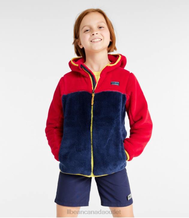 Outerwear Bright Navy/Warm Teal H8XZ902 Hi-Pile Fleece Kids L.L.Bean
