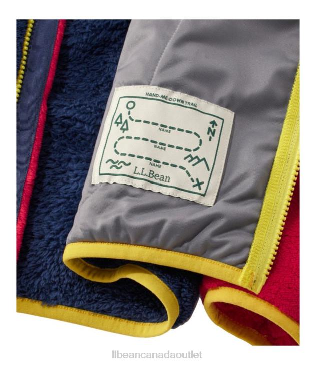 Outerwear Bright Navy/Warm Teal H8XZ902 Hi-Pile Fleece Kids L.L.Bean