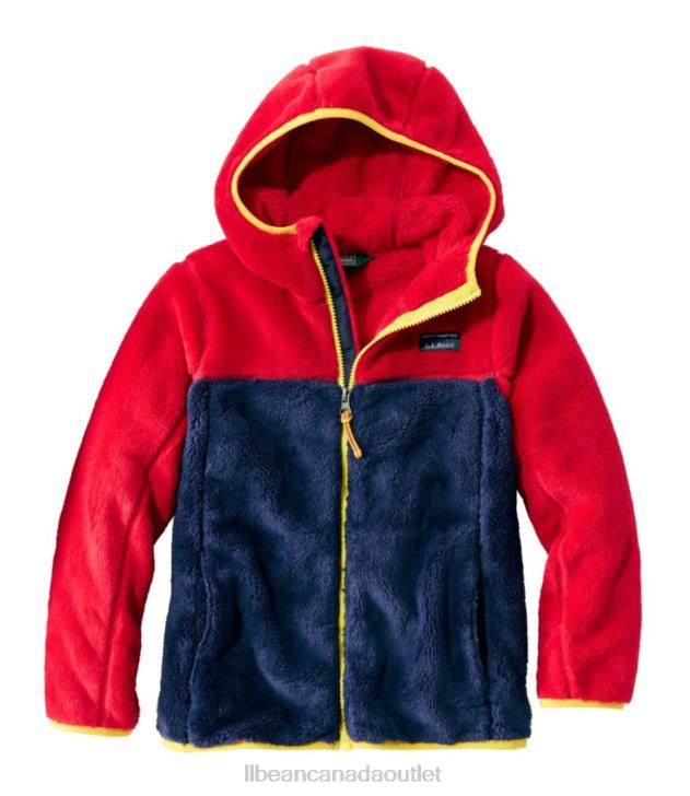 Outerwear Dark Red/Bright Navy H8XZ3670 Hi-Pile Fleece Kids L.L.Bean
