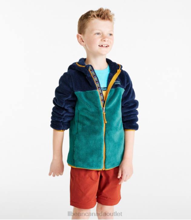 Outerwear Dark Red/Bright Navy H8XZ3670 Hi-Pile Fleece Kids L.L.Bean