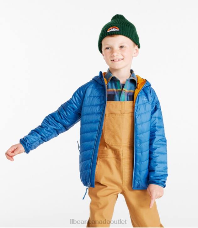 Outerwear Marine Blue H8XZ889 Primaloft Packaway Hooded Jacket Kids L.L.Bean