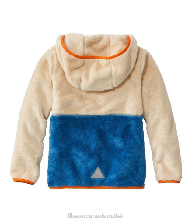 Outerwear Natural/Marine Blue H8XZ617 Hi-Pile Fleece Hooded Pullover Kids L.L.Bean