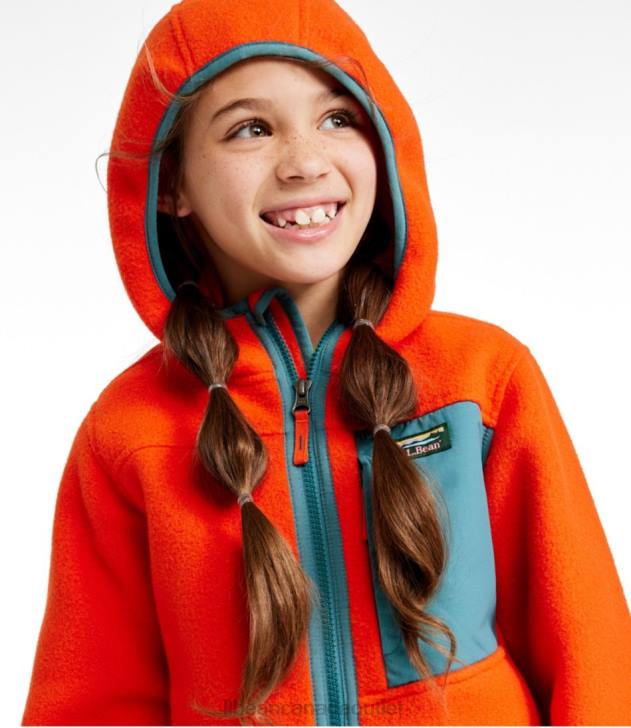 Outerwear Orange H8XZ883 Retro Mountain Classic Fleece Jacket Kids L.L.Bean
