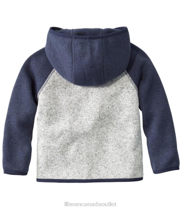 Outerwear Bright Navy/Pewter H8XZ572 Infants\' and Sweater Fleece Kids L.L.Bean