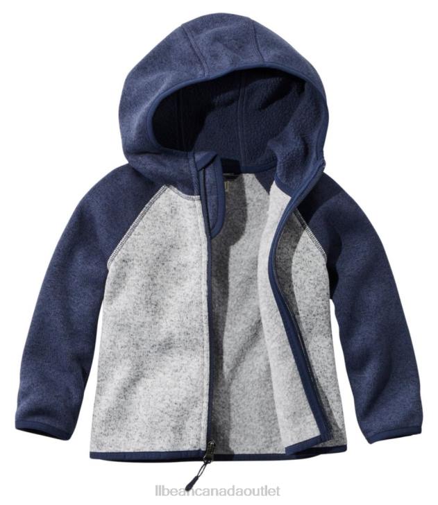 Outerwear Bright Navy/Pewter H8XZ572 Infants\' and Sweater Fleece Kids L.L.Bean
