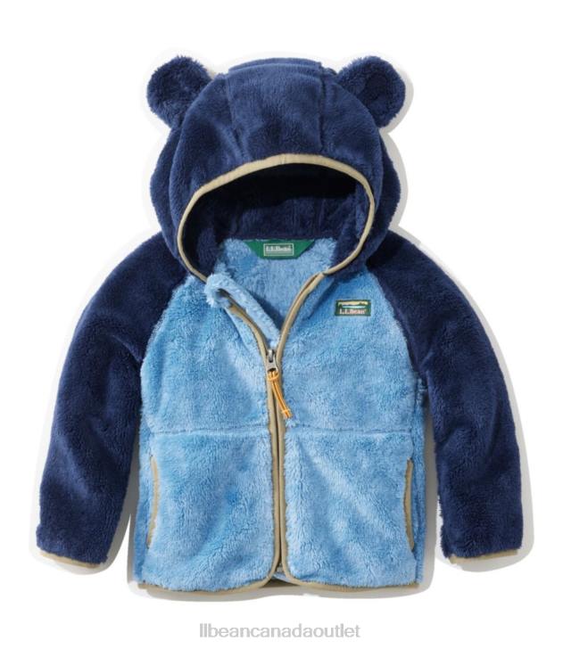 Outerwear Bright Navy/Soft Blue H8XZ3672 Hi-Pile Fleece Jacket Kids L.L.Bean