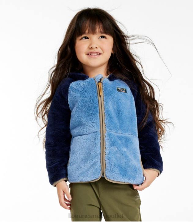 Outerwear Bright Navy/Soft Blue H8XZ3672 Hi-Pile Fleece Jacket Kids L.L.Bean