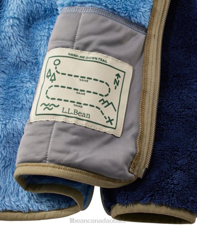 Outerwear Bright Navy/Soft Blue H8XZ3672 Hi-Pile Fleece Jacket Kids L.L.Bean