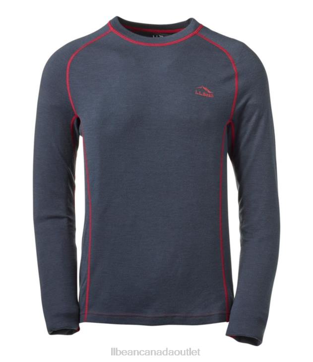 Clothing Carbon Navy H8XZ3519 Cresta Wool Midweight 250 Crew Top Men L.L.Bean