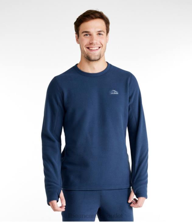 Clothing Dark Marine Blue H8XZ3567 Fleece Base Layer Crew Men L.L.Bean