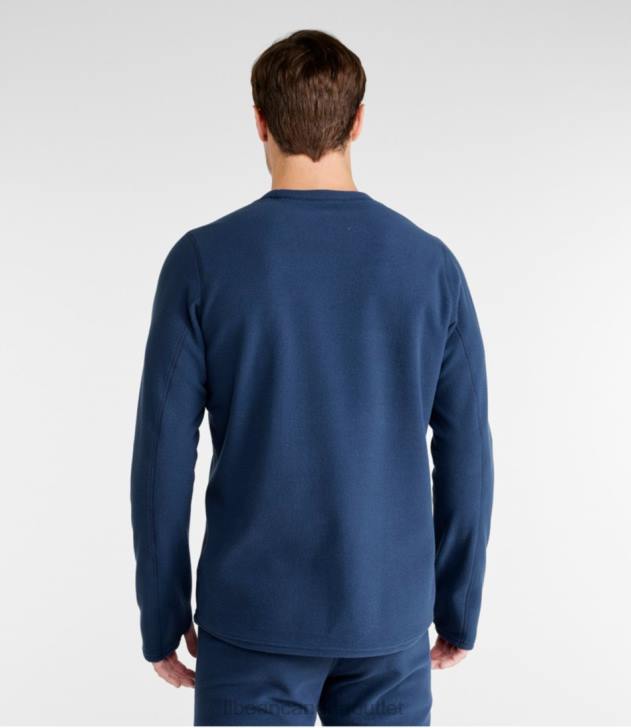 Clothing Dark Marine Blue H8XZ3567 Fleece Base Layer Crew Men L.L.Bean