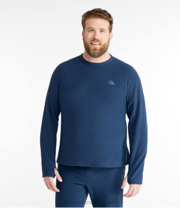 Clothing Dark Marine Blue H8XZ3567 Fleece Base Layer Crew Men L.L.Bean