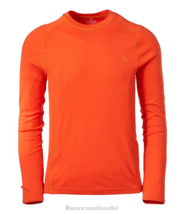 Clothing Orange H8XZ5028 Cresta Wool Midweight 250 Crew Top Men L.L.Bean