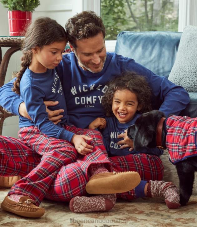 Clothing Cream/Red Wine Landscape H8XZ5933 Camp PJ Set Men L.L.Bean